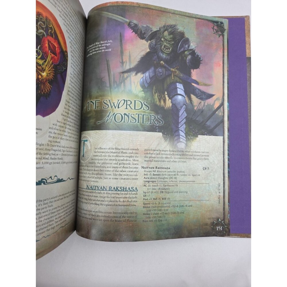 Tome of Battle Book of Nine Swords Dungeons & Dragons 1st Print 2006 Hard Copy - Picture 7 of 9